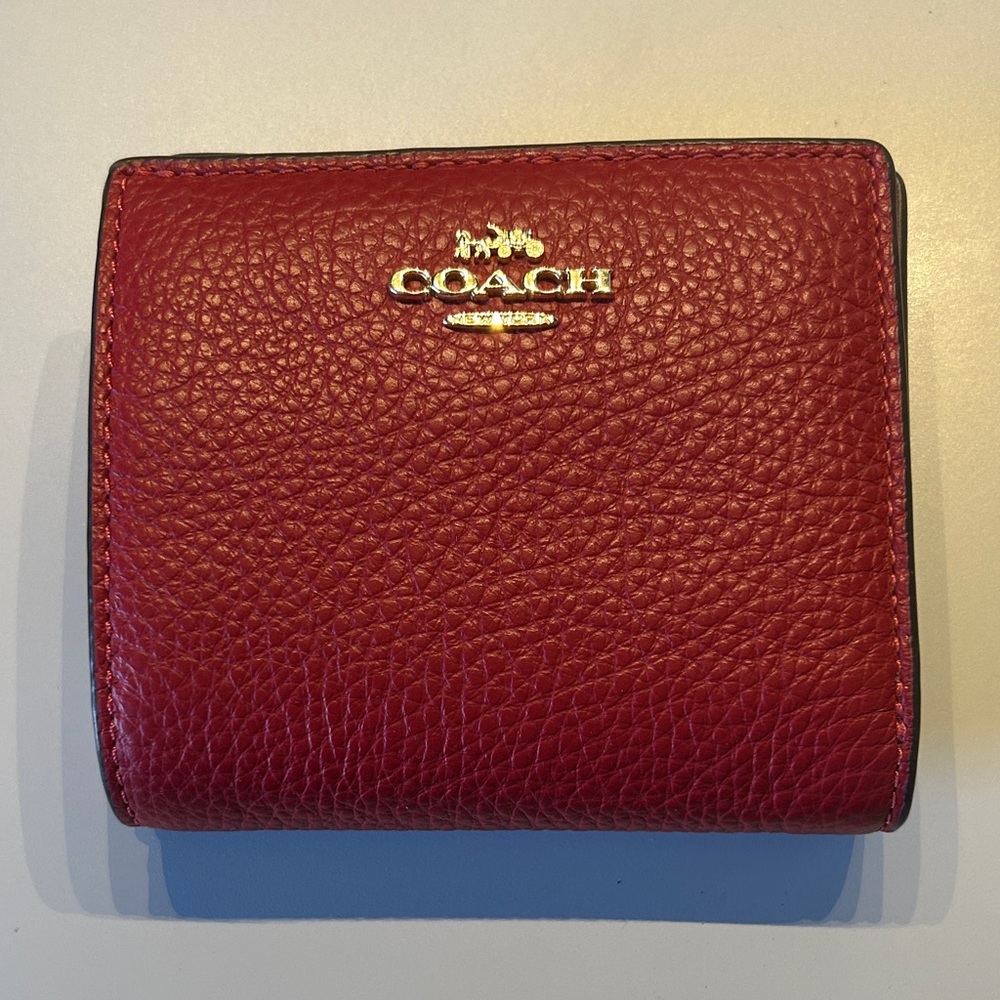 Red Coach Snap Wallet